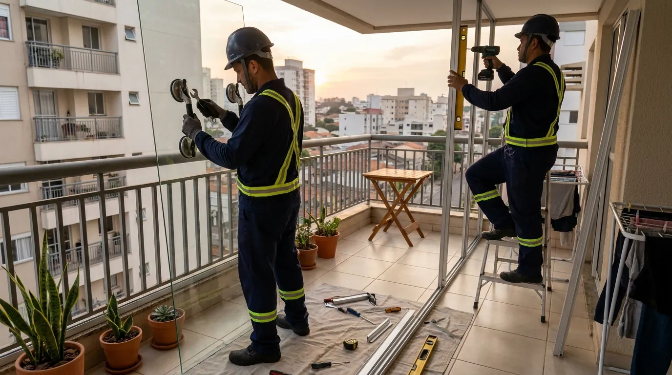 Envidraçamento de Sacada em Petrolina‑PE