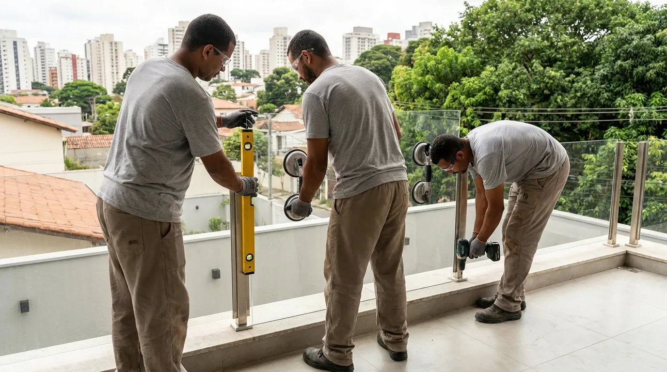 Guarda-Corpo de Vidro para Sacada em Petrolina‑PE